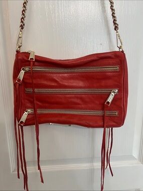 Rebecca Minkoff 5 zip Clutch crossbody